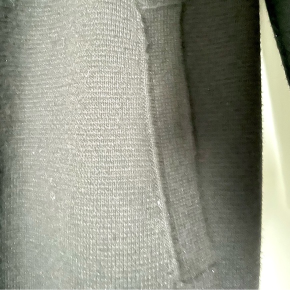 Chico’s Size 1 Black Long Cardigan Duster Floral Embroidered Back - Picture 6 of 6